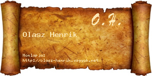 Olasz Henrik névjegykártya